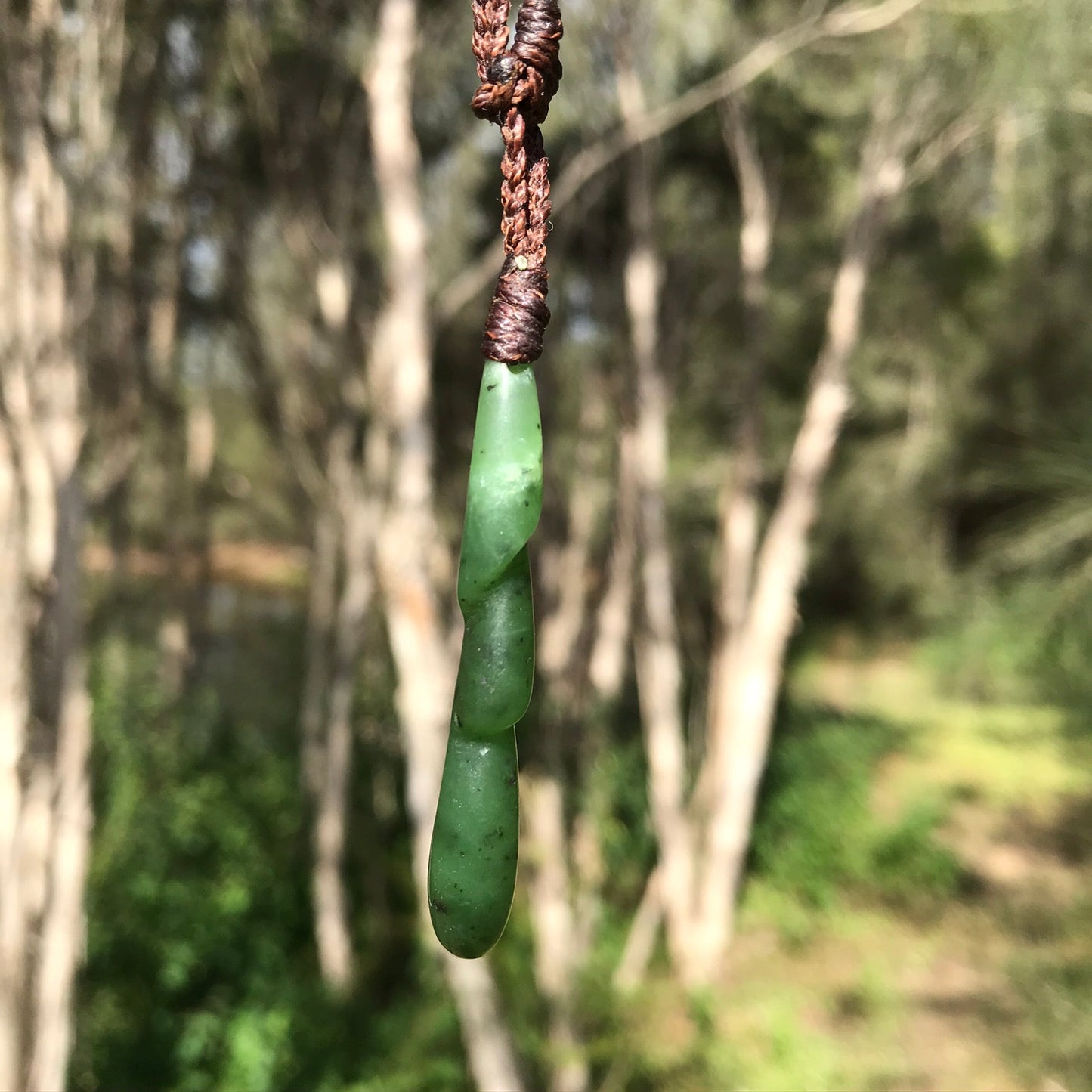'Droplets' pendant (New Zealand jade)