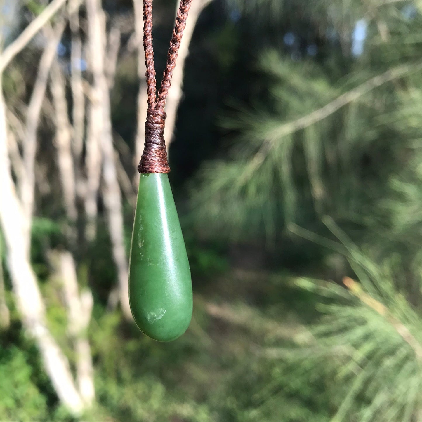 Wrap teardrop (Canadian jade) Pendant
