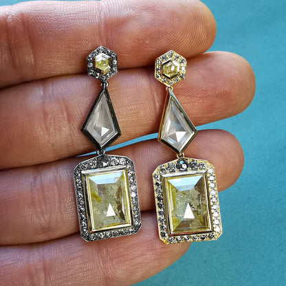 Yellow Diamond Earrings 18K YG