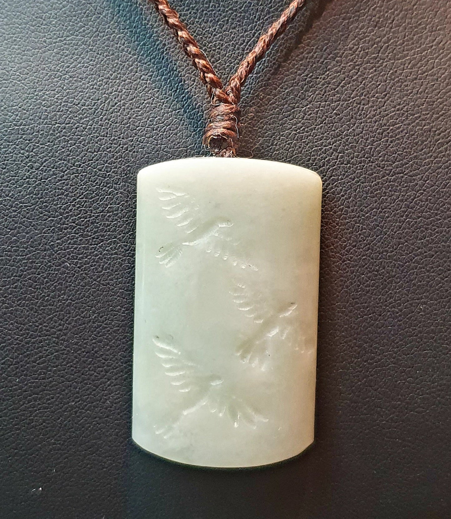 'Freedom' pendant (Russian white jade)