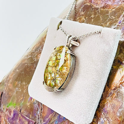 Ammolite Green Pendant