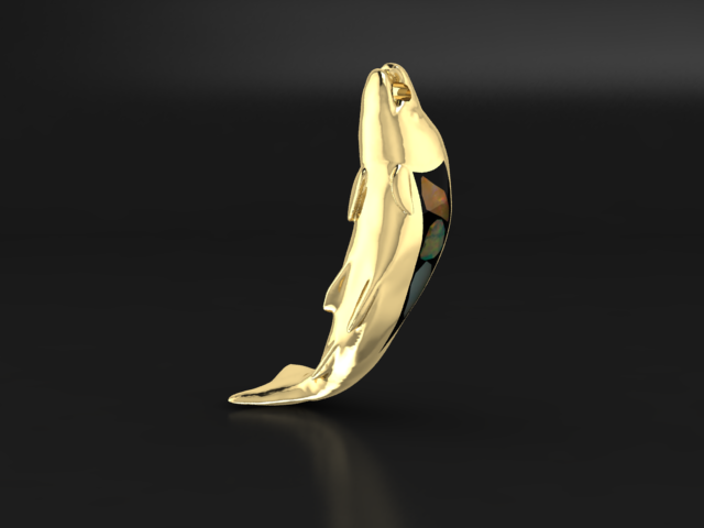 "King Salmon" 14K Yellow Gold & BC Opals