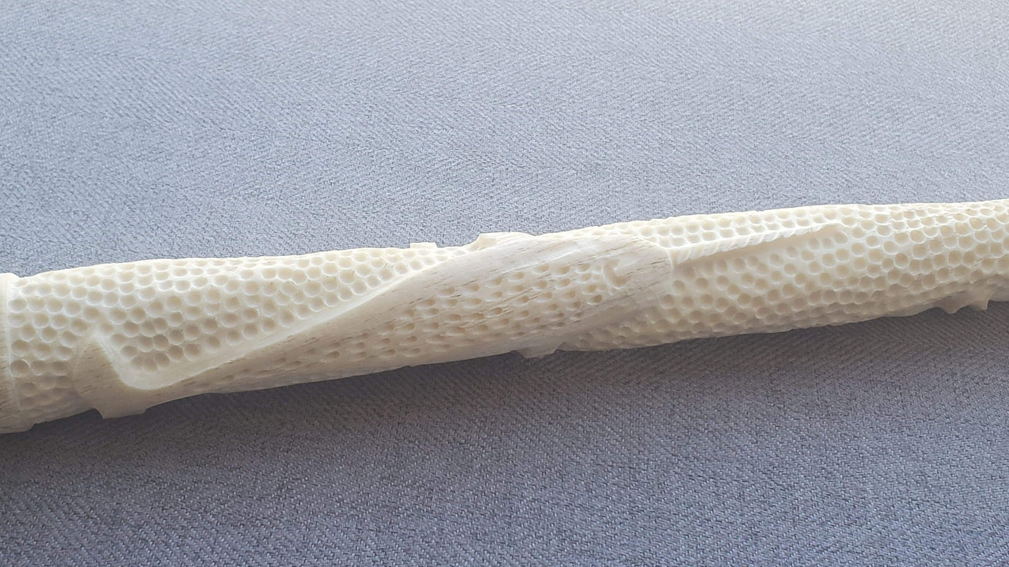 Narwhal Ivory Tusk Carved