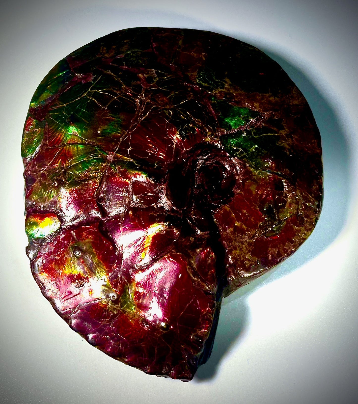 Intercalare On Fire - Double Sided Ammolite