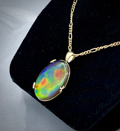 Ammolite Earth Pendant