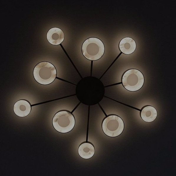 Alabaster Sunburst Light