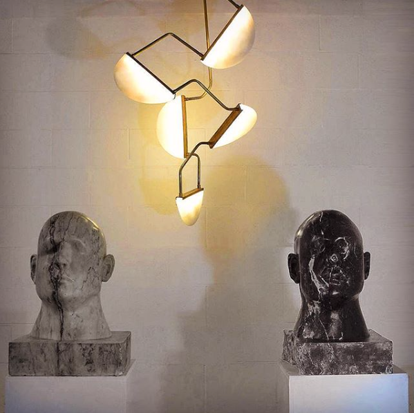Half Moon Lights - Alabaster & Brass