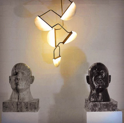 Half Moon Lights - Alabaster & Brass