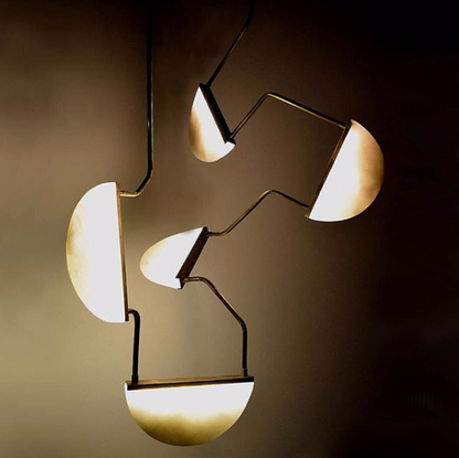 Half Moon Lights - Alabaster & Brass