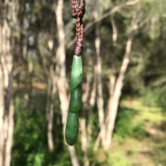 'Droplets' pendant (New Zealand jade)