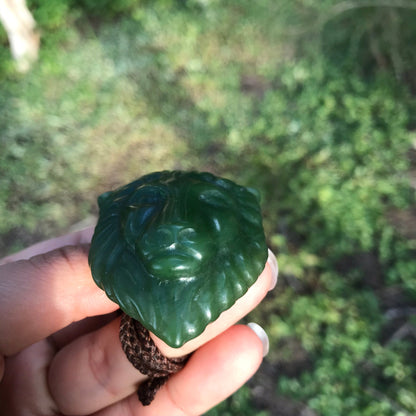 'Pride' lion pendant (Canadian jade)