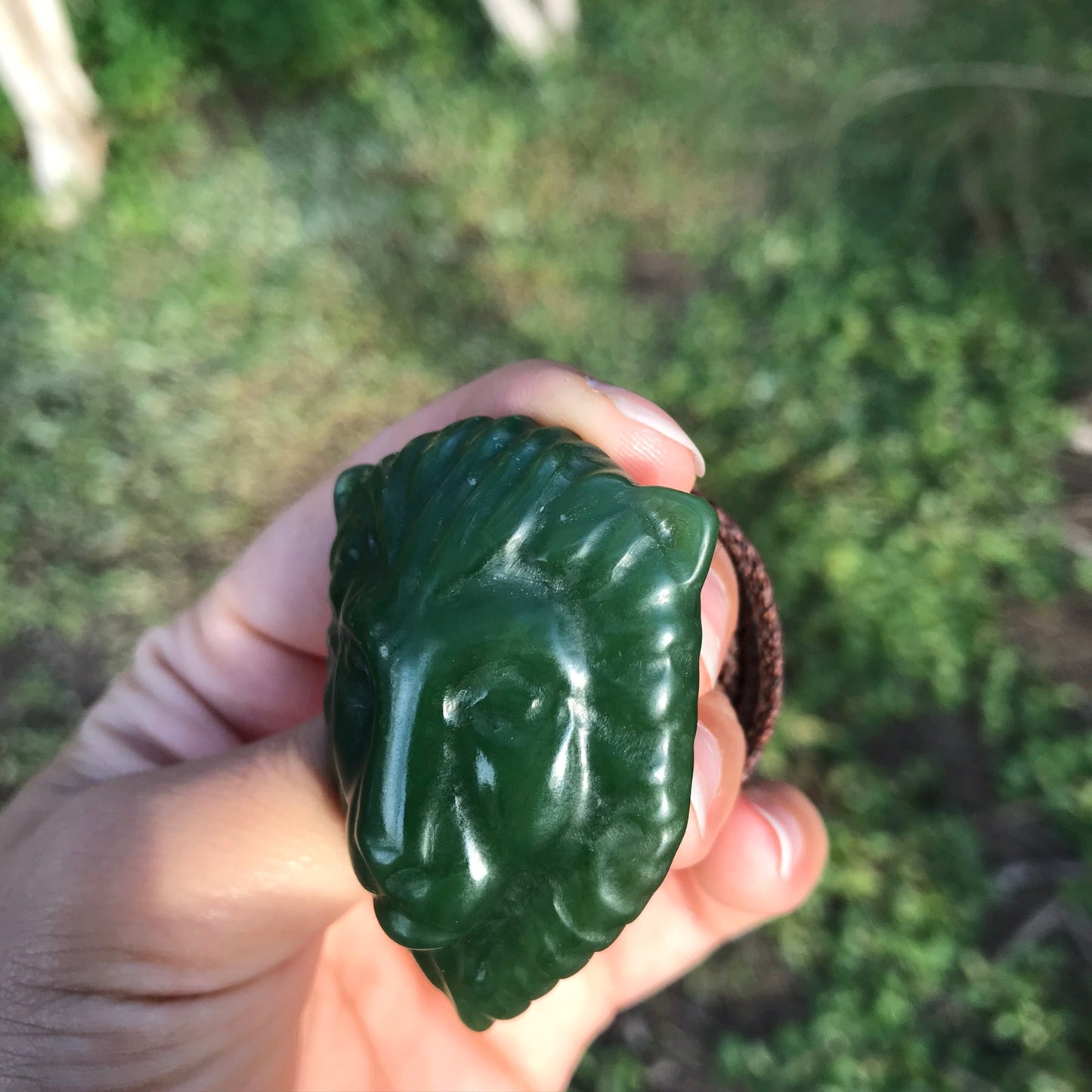 'Pride' lion pendant (Canadian jade)